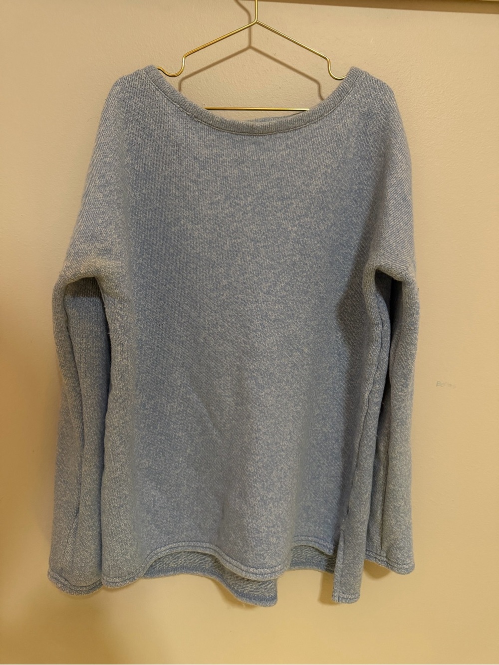 J. Crew Heathered Light Blue Scoopneck Sweater
